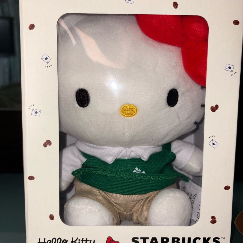 Starbucks x Hello Kitty Plush Box with Coffee Bean Design limited edition